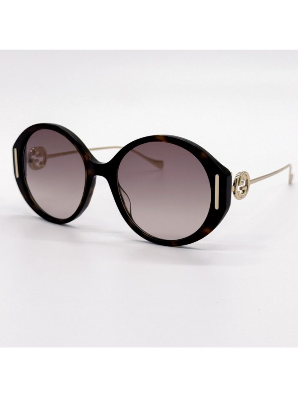 NEW GUCCI SUNGLASSES GG1202S 003 HAVANA/GOLD OVERSIZED WOMEN GUCCI EYEWEAR - Picture 3 of 9